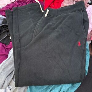 Polo by Ralph Lauren Black Joggers with Red Logo big and tall